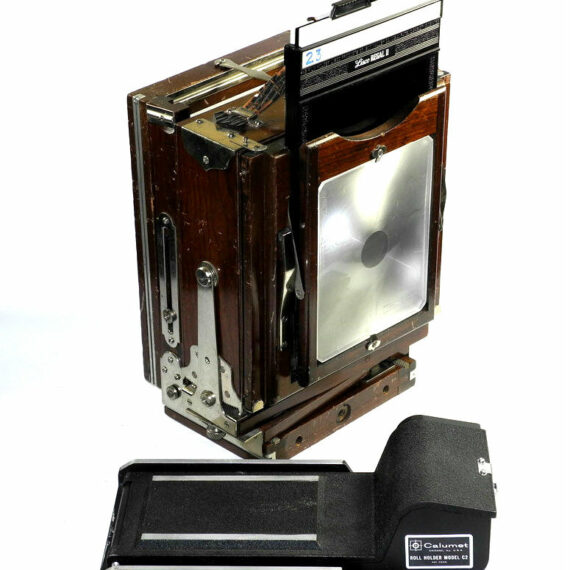 Gundlach 4x5 Wooden camera with lens & backs Ex+
