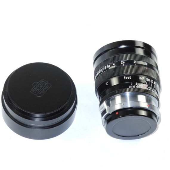 Nikon 8,5cm f1,5 Nikkor-S-C Black Rangefinder "C"lens with hood,caps & finder,case Nice Mint- /sold