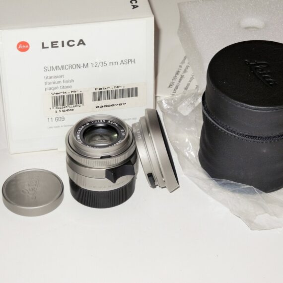 Leica 35/2 Summicron-M Asph. Titanium Cat # 11609 With Box,Hood,Caps,Case LN- / SOLD
