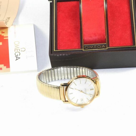 Omega Gold  Automatic Watch in box,manual Mint-