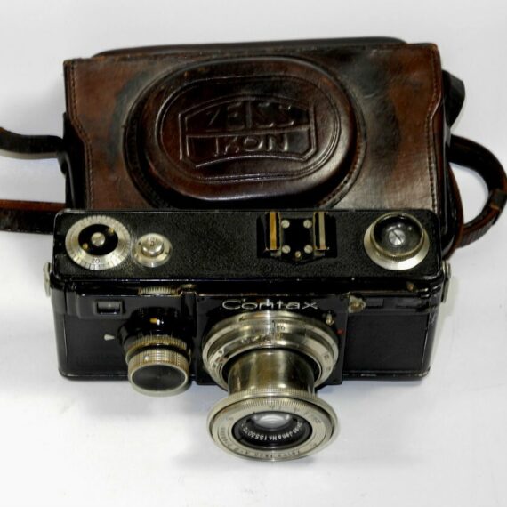 Contax I black paint camera with  50/3,5 Tessar & original case Nice Ex+ / Free shipping (USA)