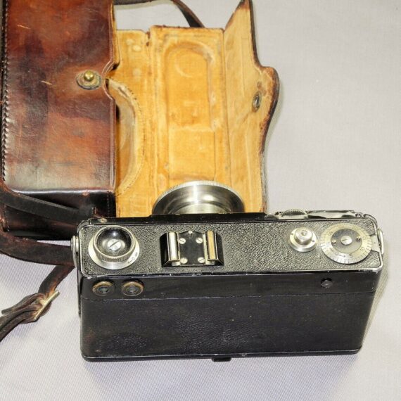 Contax I black paint camera with  50/3,5 Tessar & original case Nice Ex+ / Free shipping (USA)