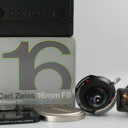 Contax 16/8 Holgon G Titanium Lens w.original Box,case.filter and finder Cards LN-