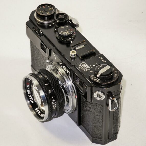 カメラ フィルムカメラ Nikon S2 Original black camera set W/ 50mm black lens Original box 