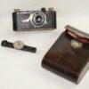 Leica Compur (Model B) rim set camera With Leica Original case & Leica black Rangefinder Rare  Ex /+ (Free shipping)