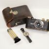 Leica Compur (Model B) rim set camera With Leica Original case & Leica black Rangefinder Rare  Ex /+ (Free shipping)