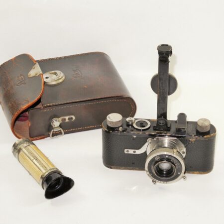 Leica Compur (Model B) rim set camera With Leica Original case & Leica black Rangefinder Rare  Ex /+ (Free shipping)