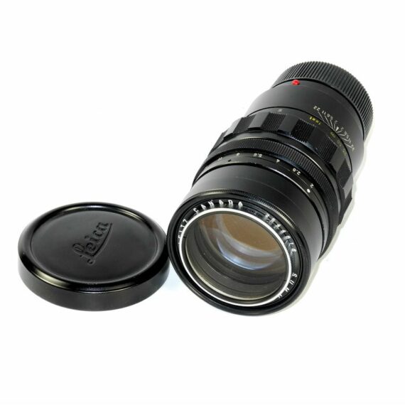 Leica 90/2 Summicron-M black lens Cat #11122 Sold with Leica filter & caps   Ex+/++