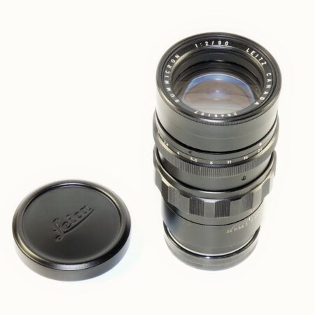 Leica 90/2 Summicron-M black lens Cat #11122 Sold with Leica  caps Ex++ / Free shipping (USA)