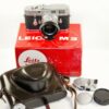 Leica M3 Chrome S.Stroke camera  W/Leica 50/2 Rigid Summicron W/hood,caps,case, MR meter, box Ex++/Mint-/ Free shipping (USA)