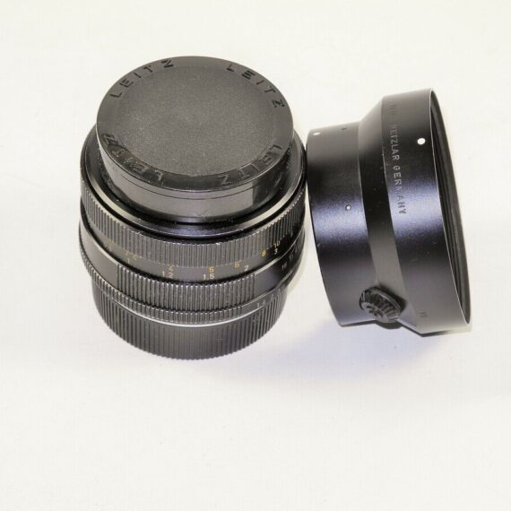 Leica 50/1,4 Summilux-R 3 cam lens Sold with Leica hood,caps  & case Ex+