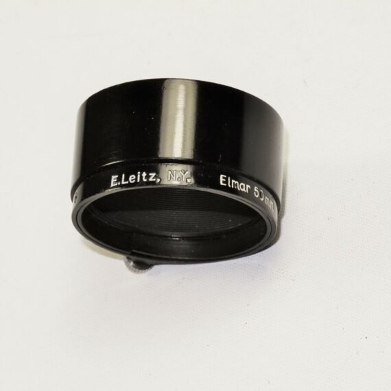 Leica 50mm  Elmar E.Leitz NY  FISON Hood in black paint finish Ex++