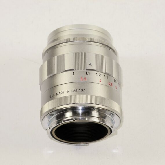 Leica 90/2,8 Tele-Elmarit  "Fat" chrome lens with filter,caps,hood,box Mint-