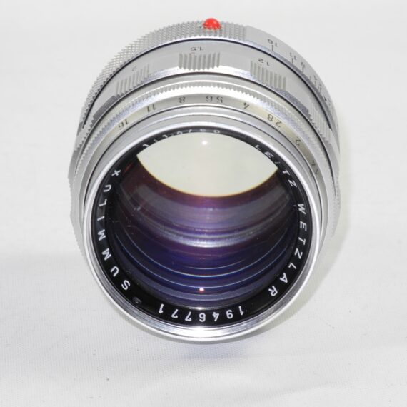 Leica 50/1,4 Summilux M Chrome "Wetzlar" with Leica E43 UVA filter & Metal Hood Mint-