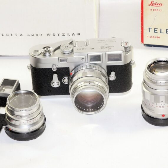 M3 Set with 35mm,50mm,90mm Chrome Wetzlar Lens