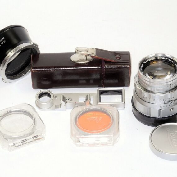 Leica 50/2 Summicron Dual Range with Box,Eyes,Filters,caps  & Hood Mint- / SOLD
