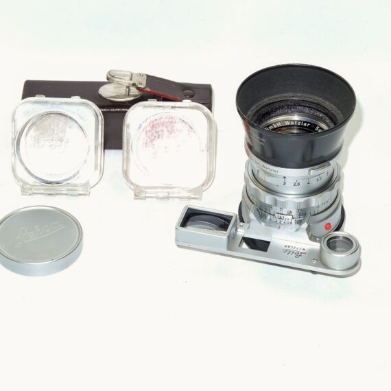 Leica 50/2 Summicron Dual Range with Box,Eyes,Filters,caps  & Hood Mint- / SOLD