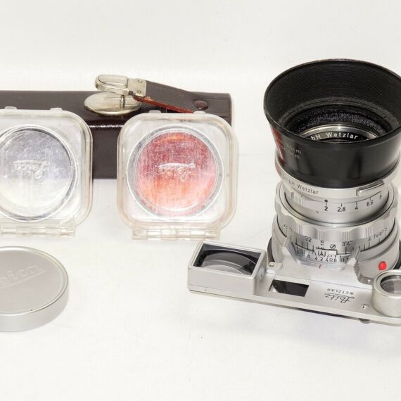 Leica 50/2 Summicron Dual Range with Box,Eyes,Filters,caps  & Hood Mint- / SOLD
