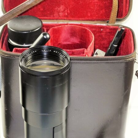 Leica 400/6,8 Telyt-R Cat#11960  (1977) With caps with shoulder stock,& Leica case Ex++