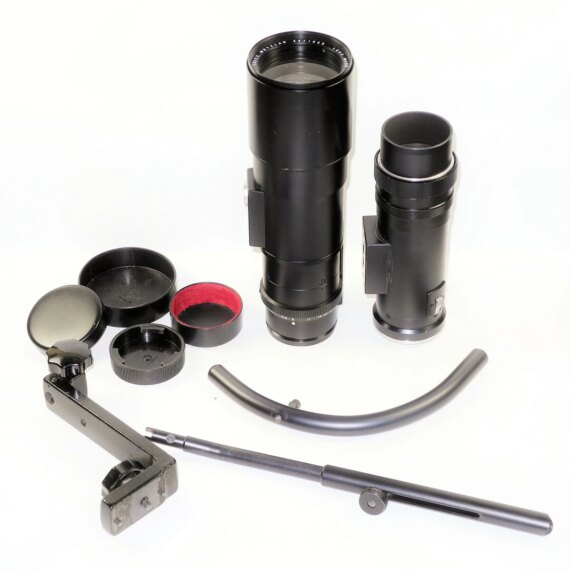 Leica 400/6,8 Telyt-R Cat#11960  (1977) With caps with shoulder stock,& Leica case Ex++