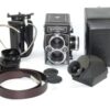 Rollei 2,8 FX camera W/80/2,8mm Planar lens+ Rollei Prism,case,Hand-grip w/cable release,hood,strap,cap,manual,in boxes Mint/- free shipping  (USA)