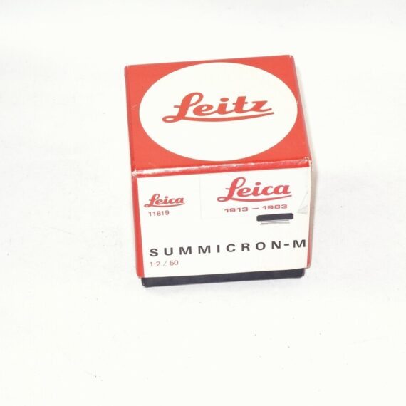 LEICA LEITZ 50MM SUMMICRON-M F2 70 JAHRE 1913-1983 BLACK 11819 LENS +BOX! MINT-  / SOLD
