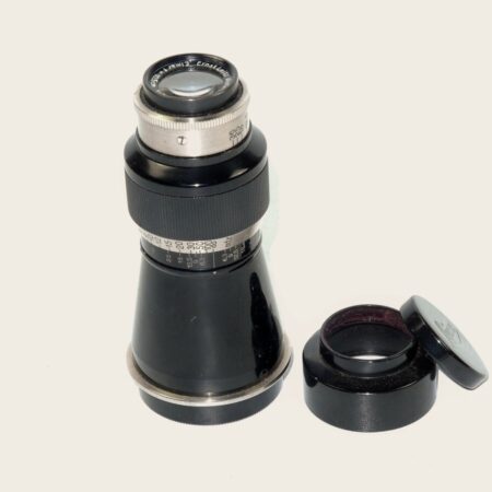 Leica 10,5cm f6,3 "Mountain Elmar" Black Nickel Finish complete with original  hood & caps Ex++/Mint- Nice