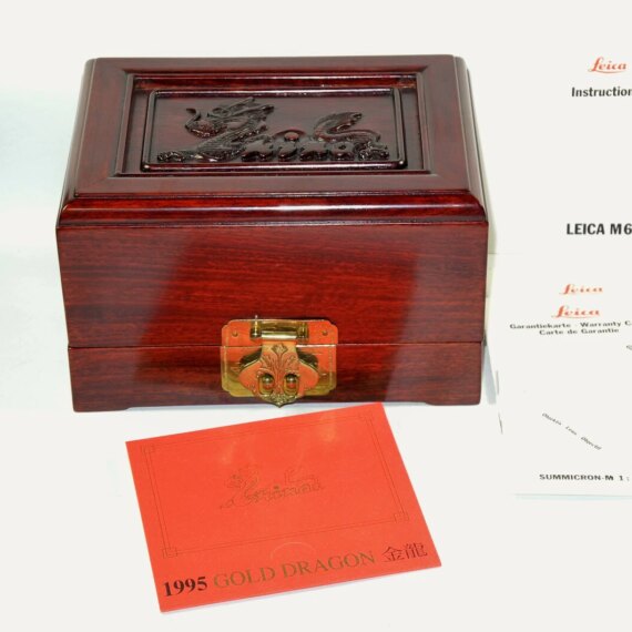 Leica M6 Gold Dragon 1995 Anniversary Limited edition camera set Sold with Leica 50mm f/2 matching lens, Leica special wooden box, warranty cards LN- /SOLD