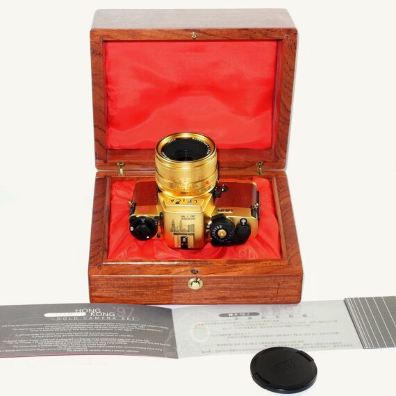 LEICA R6.2 Gold “July 1, 1997 Hong Kong” commemorative Set with Summicron-R 50mm f/2 lens W/Box,case ,papers LN- /Free Shipping