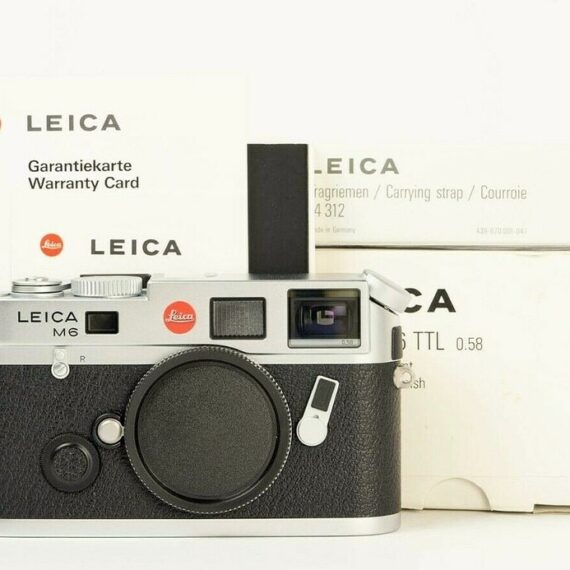 Leica M6 TTL Silver Chrome Camera 0.58 Mag. Cat # 10474 W/Box M/LN-  /SOLD