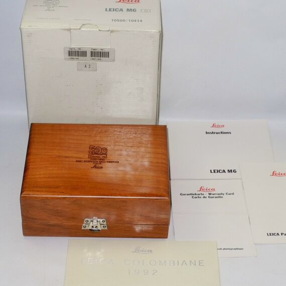 Leica M6 Colombo 1992 Special 500th Anniversary Edition rangefinder camera (only) /Box ,cards LN- / SOLD