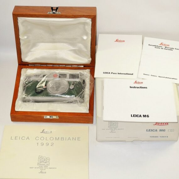 Leica M6 Colombo 1992 Special 500th Anniversary Edition rangefinder camera (only) /Box ,cards LN- / SOLD