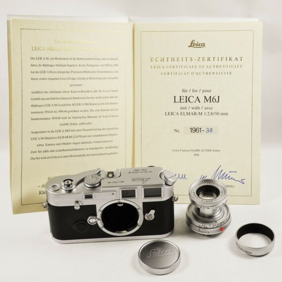 Leica M6J camera set with matching 50/2,8mm lens,box and certificate Mint/- / SOLD
