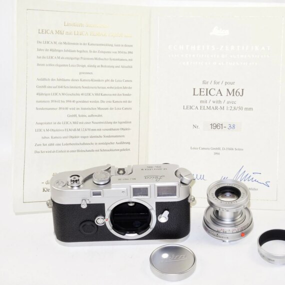 Leica M6J camera set with matching 50/2,8mm lens,box and certificate Mint/- / SOLD