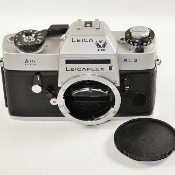 Leica Leicaflex SL2 "50 Jahre" Anniversary chrome camera w/Box,cards M/LN- / SOLD