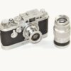 Leica IIIg camera set With 50/3,5 Red scale Elmar & 90mm f4 Elmar  Leica Case,Box,caps,hood Ex++/M- / Free shipping (USA)