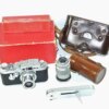 Leica IIIg camera set With 50/3,5 Red scale Elmar & 90mm f4 Elmar  Leica Case,Box,caps,hood Ex++/M- / Free shipping (USA)