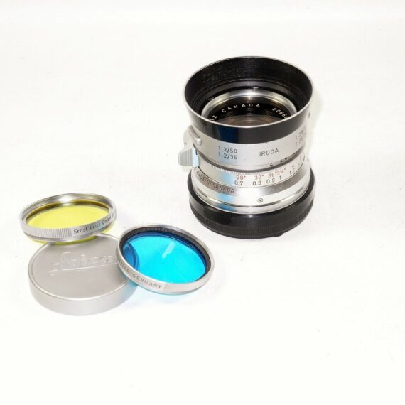 Leica 35/2 Summicron Chrome First Version With Leica Filters , Leica IROOA hood Mint- RARE /SOLD