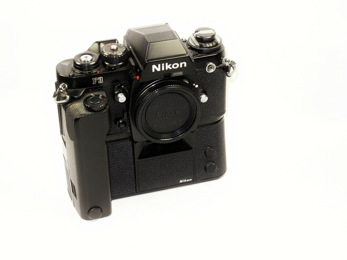 Nikon F3 black camera with Nikon MD4 Motor Drive Ex++/M- – Classic 