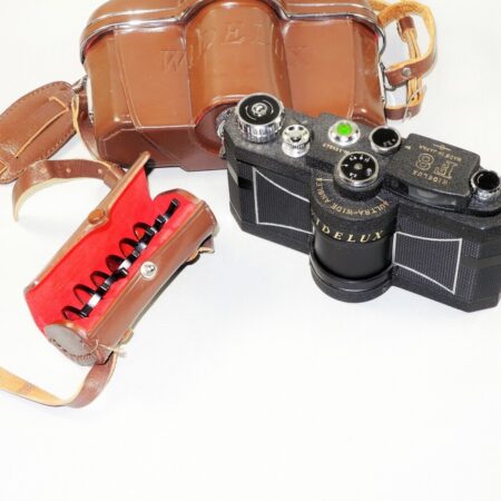 WIDELUX F8 35mm Panoramic Film Camera with case & Set of Filters Mint- /  SOLD