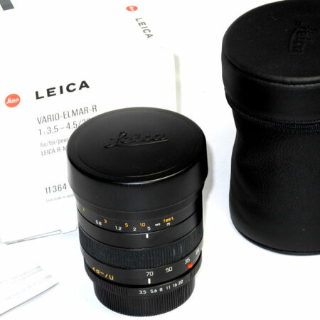 Leica 28-70/3,5-4,5 Vario-Elmar-R ROM Cat# 11364 with box,hood,caps,case Mint/-SOLD