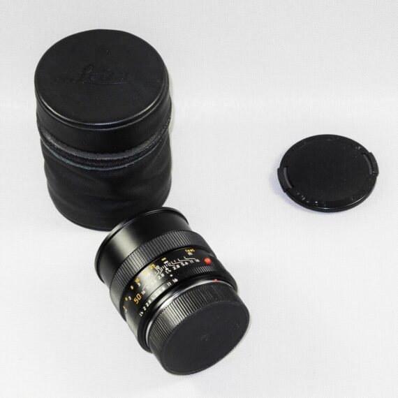Leica 50/1,4 Summilux-R ( E55) Built in hood version Cat #11777 W/Caps and Case Mint- / WANTED