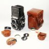 Rolleiflex 2.8F Planar TLR "white face"  w/Case,filter,Hood, Rolleinar 3 Mint- / Free shipping(USA)