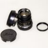 Leica 50/2 Summicron-M black lens cat #11817 (1970) Type III Sold with Leica 12585 metal hood,filter & caps Ex++/Mint-