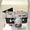Leica M3 Chrome Single Stroke camera with Leica 50/2 Rigid Summicron in box,case & manual Mint- / SOLD