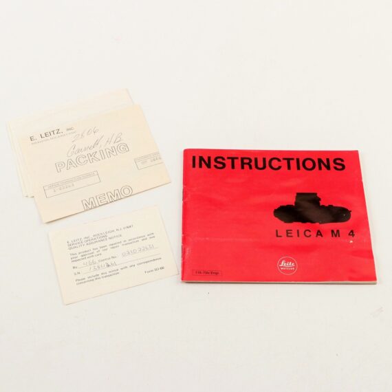 Leica M4 black chrome "Wetzlar"  W/Box,Manual,Mint/- SOLD
