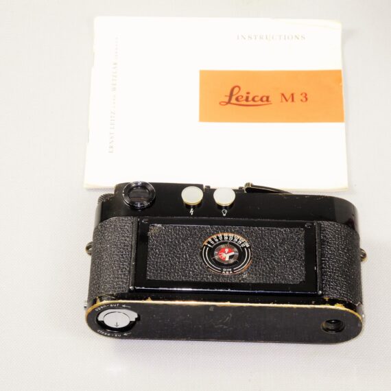Leica M3 black paint single stroke camera with box, Leather case, manual (recently overhauled) Ex+/Ex++ /SOLD