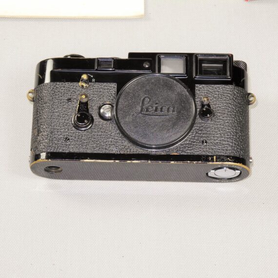 Leica M3 black paint single stroke camera with box, Leather case, manual (recently overhauled) Ex+/Ex++ /SOLD