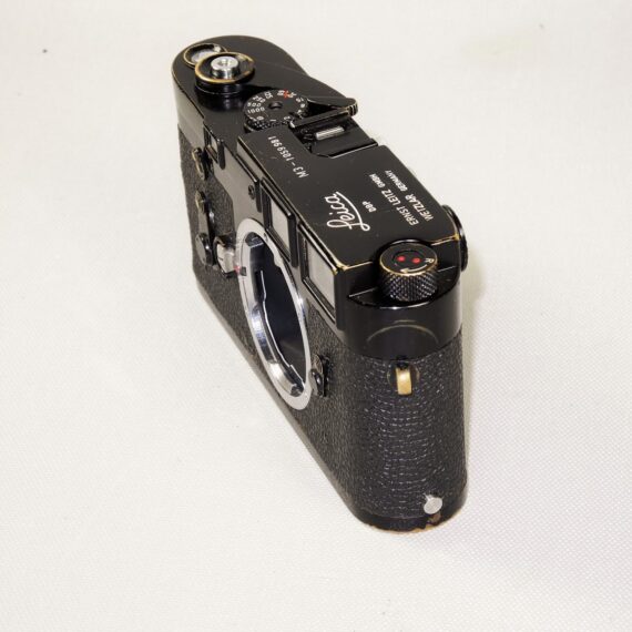 Leica M3 black paint single stroke camera with box, Leather case, manual (recently overhauled) Ex+/Ex++ /SOLD