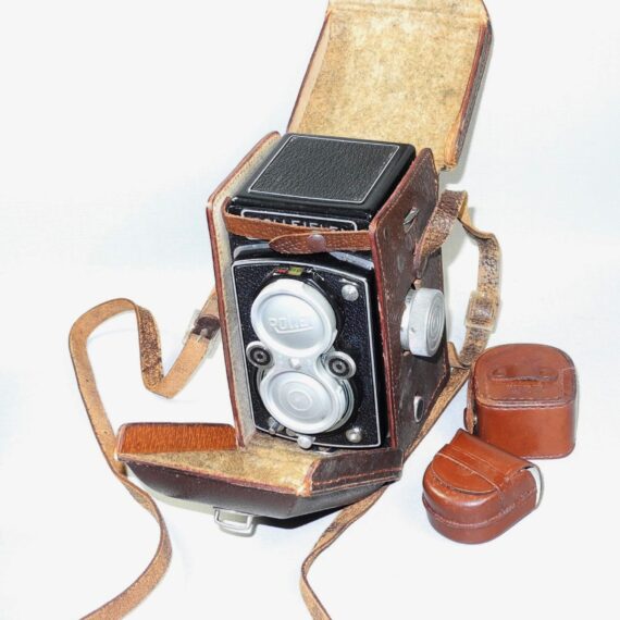 Rollei Automat Model X W/75/3,5 Xenar Lens, With Cap,Case,Rolleinar I,Hood Ex++